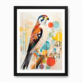 Bird Painting Collage Falcon 3 Art Print