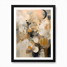 Autumn neutral Abstract Painting Art Print