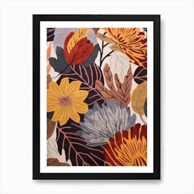 Fall Botanicals Anemone 3 Art Print