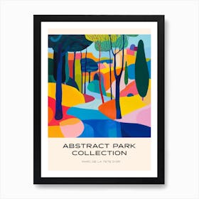 Abstract Park Collection Poster Parc De La Tete D Or Lyon France 3 Art Print