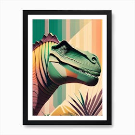 Nigersaurus Pastel Dinosaur Art Print