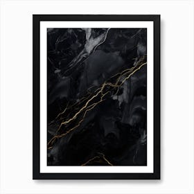 Black Marble 1 Art Print