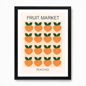 Fruit Market -Peaches Art Print