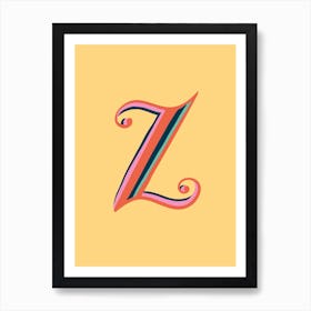 Letter Z Typographic Art Print