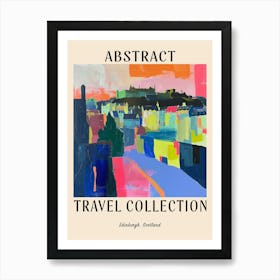 Abstract Travel Collection Poster Edinburgh Scotland 2 Affiche