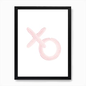 Blush Pink Xo Art Print