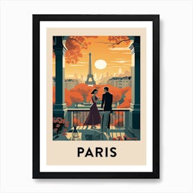 Vintage Travel Poster Paris 5 Art Print