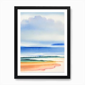 Bells Beach, Australia Watercolour Art Print