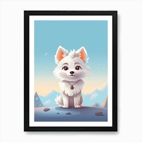 Cute Pup Scandinavian Style Illustration 3 Art Print