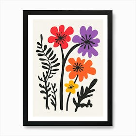 Flowers And Leaves 9 Art Print