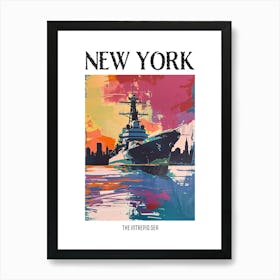 The Intrepid Sea New York Colourful Silkscreen Illustration 2 Poster Art Print