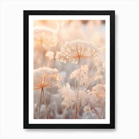 Frosty Botanical Queen Annes Lace 1 Art Print