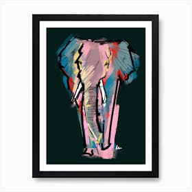 Vibrant Elephant  Art Print