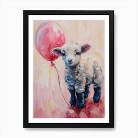 Cute Ram 1 With Balloon Art Print