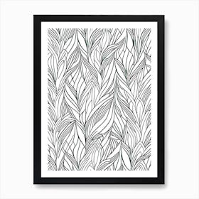 Bamboo Leaf William Morris Inspired Art Print