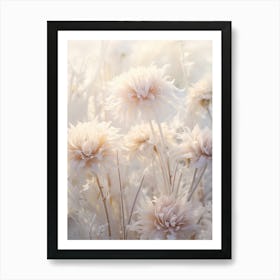 Frosty Botanical Bergamot 3 Art Print