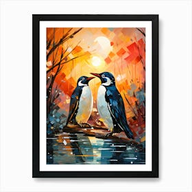 Penguin Tales Family In The Frost Art Print