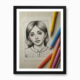 Portrait Of A Girl 11 Art Print