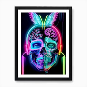 Neon Skull 16 Art Print