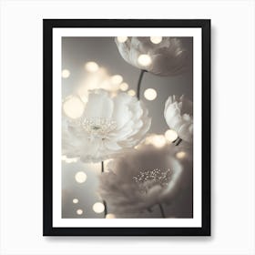 Flowers And Bokeh Art Print