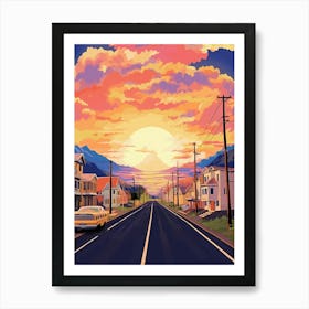 Ellensburg Retro Pop Art 1 Art Print