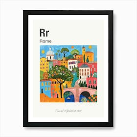 Kids Travel Alphabet  Rome 2 Art Print