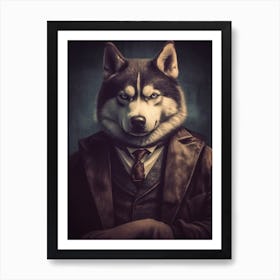 Gangster Dog Siberian Husky 2 Art Print