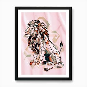 Geometric Lion Art Print