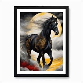 Chinese Horse Art Print