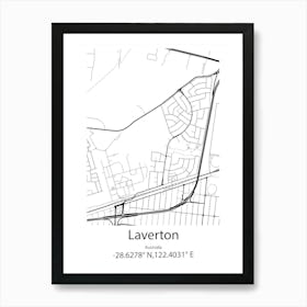 Laverton,Australia Minimalist Map Poster