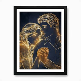 Golden Couple Art Print