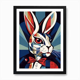 Alice In Wonderland The White Rabbit In The Style Of Roy Lichtenstein 2 Art Print