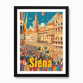 Aihrgdesign A 1970s Inspired Travel Poster For Siena Depictin 6e22a87d 79e0 4960 80fc 239c1935b040 1 Art Print