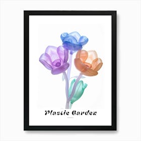Dreamy Inflatable Flowers Poster Periwinkle 1 Art Print