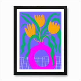 Tulips In A Vase Art Print