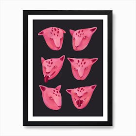 Pink Leopards Art Print