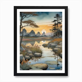 Asian Landscape 2 Art Print