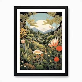 Kirstenbosch National Botanical Garden Sa Henri Rousseau Style 2 Art Print