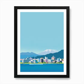 Kagoshima Japan 2 Colourful Illustration Poster