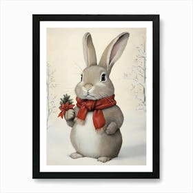 Christmas Bunny 9 Art Print