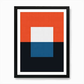 Blue and red geometry 3 Art Print