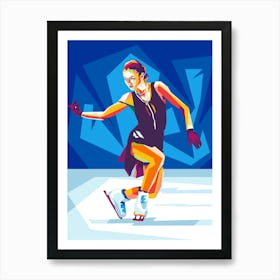 ice skating Art Print