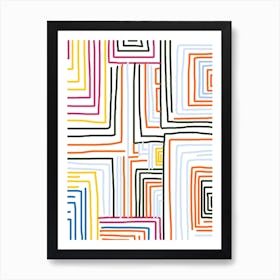 Colorful Maze Art Print