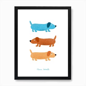 Dogs Kids Art Print