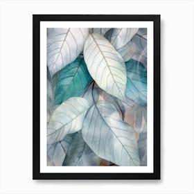 Watercolor Leaves Art nature Art Print