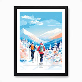 Are, Sweden, Ski Resort Poster Illustration 1 Art Print