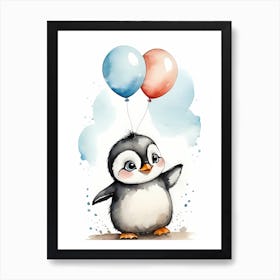 Adorable Chibi Baby Penguin (20) Art Print