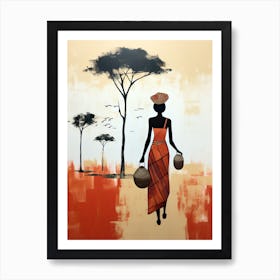 African Woman | Boho Style 5 Art Print