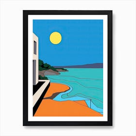 Minimal Design Style Of Algarve, Portugal 4 Art Print