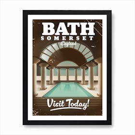 Bath Somerset England travel poster Affiche